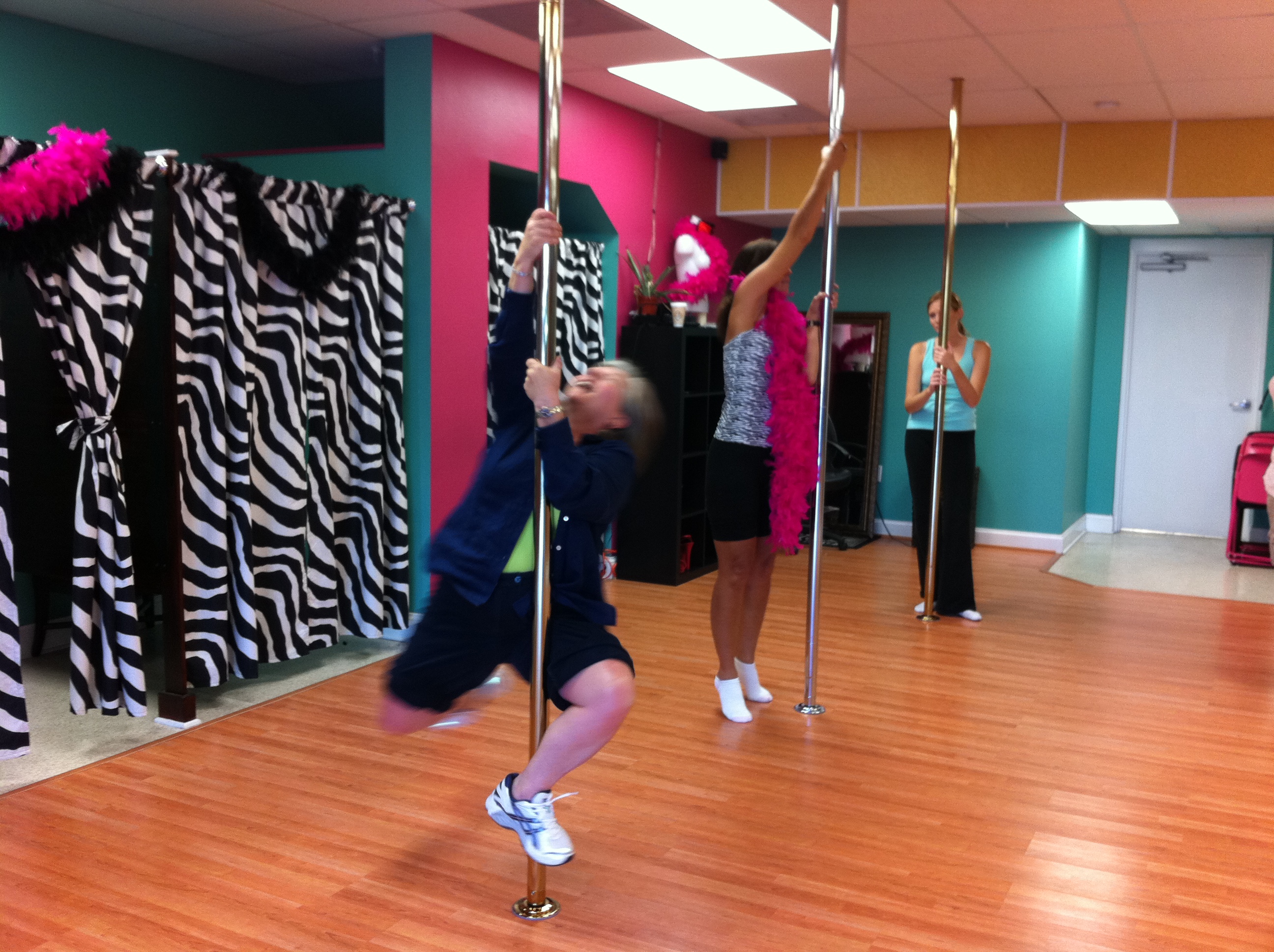 Dance pole class.